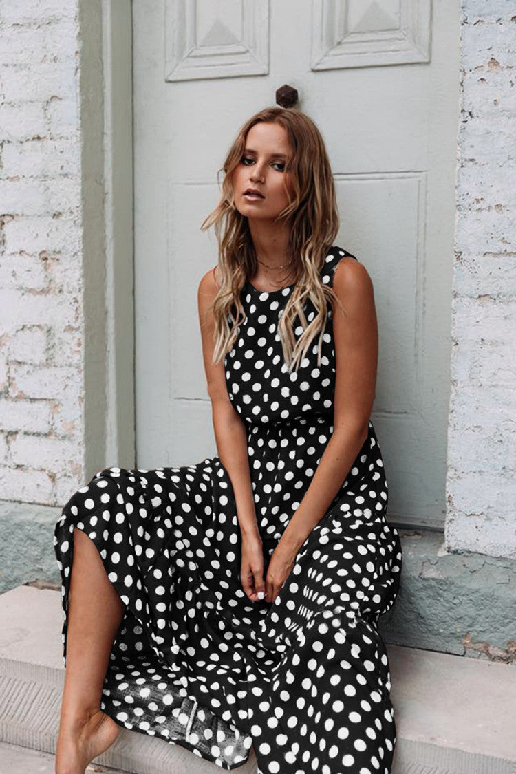 Donna™ - Stijlvolle polka jurk