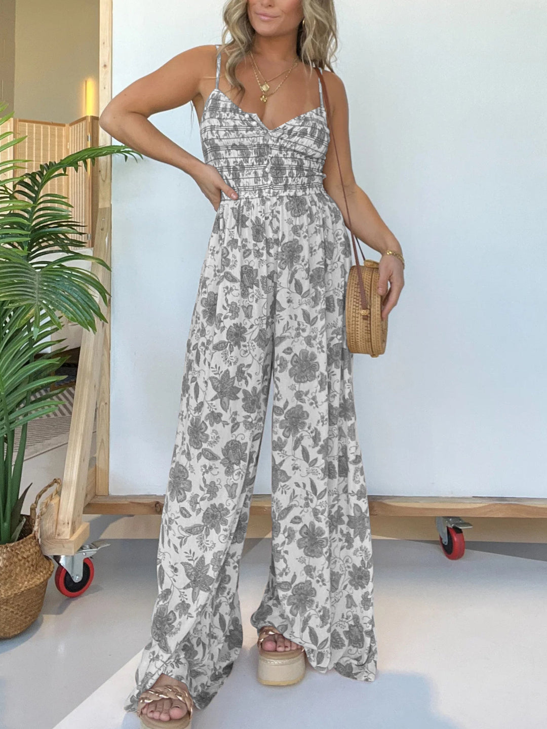 Siera™ - Jumpsuit met wijde pijpen