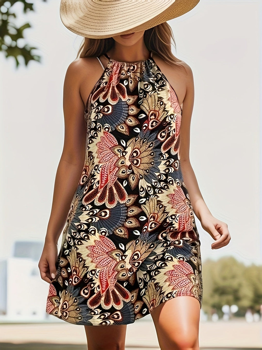 Kaeli™ - Mouwloze jurk met vintage print