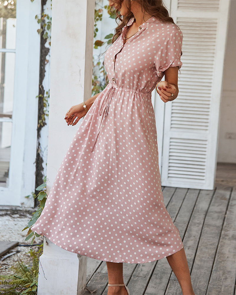 Claudi™ - V-halsjurk met Polka Dot